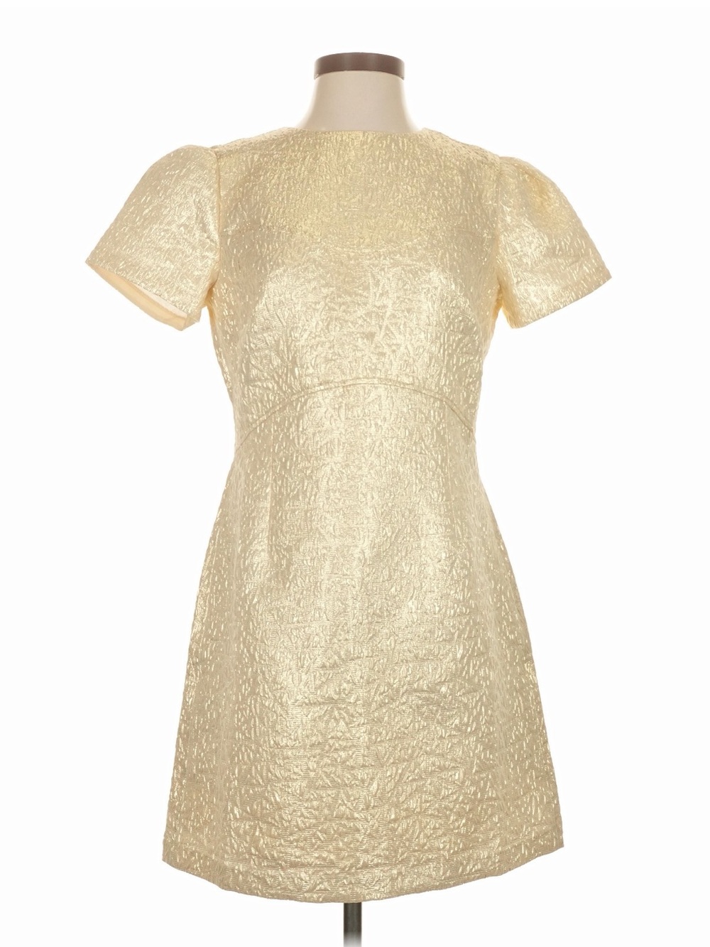 LOFT Gold Metallic Glitter Cocktail Mini Dress Size 2